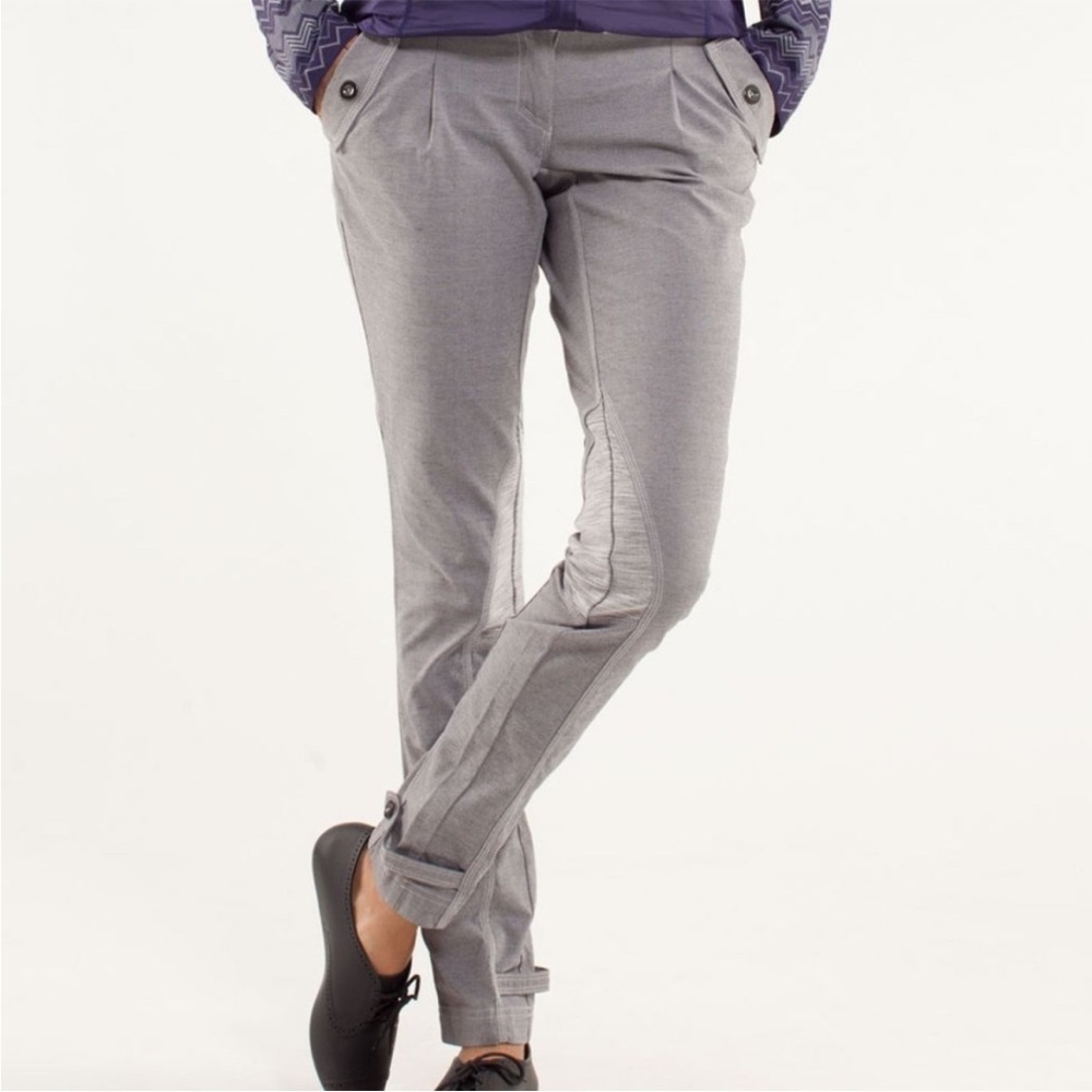 Lululemon Pedal Power Cycling Button Pants in Gray | Size 8